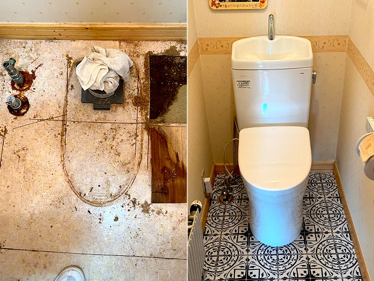 漏水によるトイレの故障・お取替え